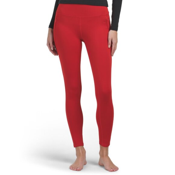 SPYDER Red Cold Gear Ankle Leggings - Picture 1 of 2